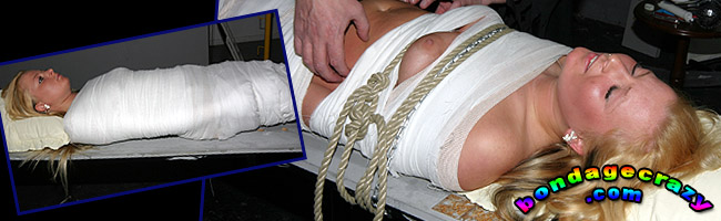 restrained girl tickled